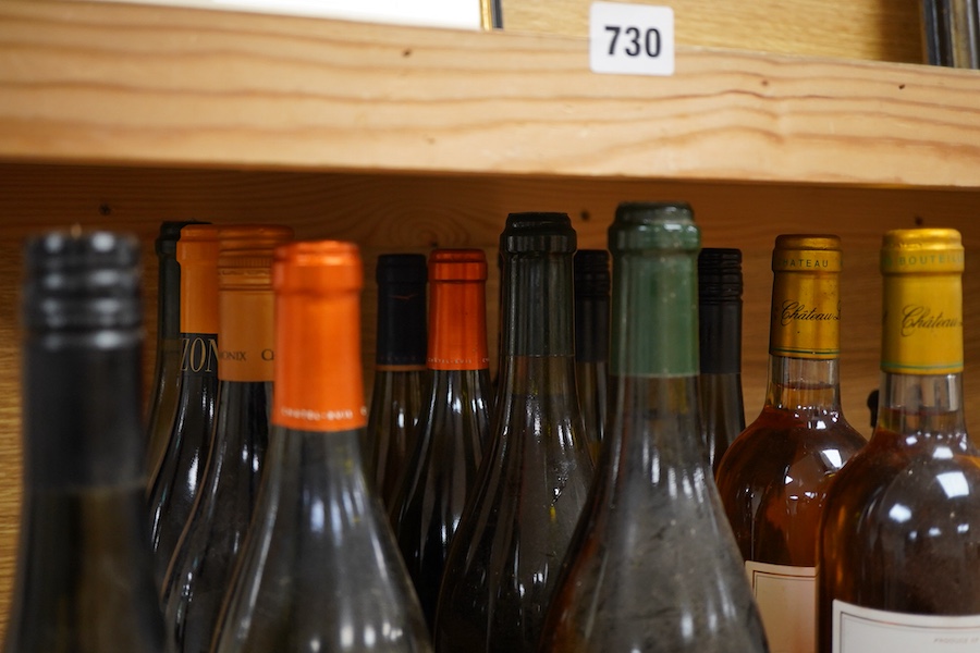 Chateau Liot Sauternes, 2009, two bottles, and twelve other bottles of white wine